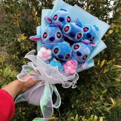Discount La compagnie de la peluche Bouquet de peluche Stitch bleu et amoureux