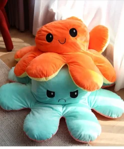Clearance La compagnie de la peluche La pieuvre géante - peluche réversible