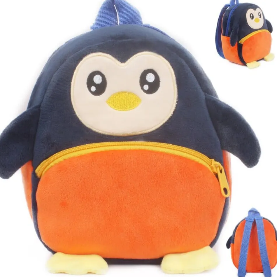 Clearance La compagnie de la peluche Le petit pingouin - sac à dos en peluche
