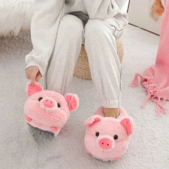 New La compagnie de la peluche Les petits porcelets - chausson en peluche