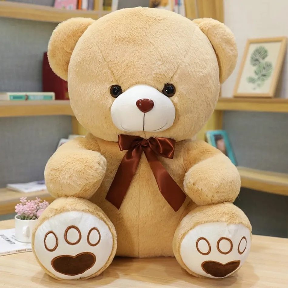 Clearance La compagnie de la peluche Ours en peluche coloré avec un petit nœud