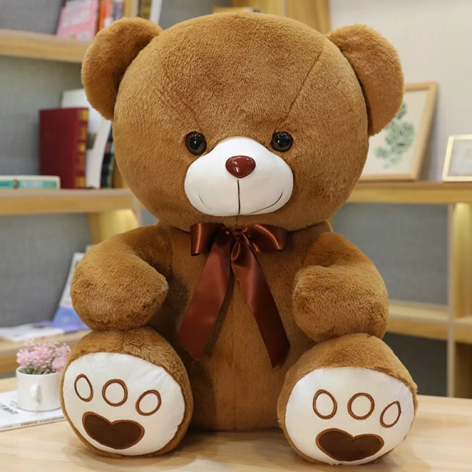 Clearance La compagnie de la peluche Ours en peluche coloré avec un petit nœud