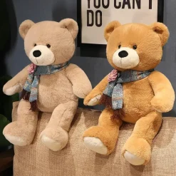 Clearance La compagnie de la peluche Ours en peluche géant brun avec son écharpe