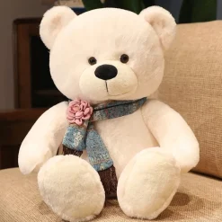 Clearance La compagnie de la peluche Ours en peluche géant brun avec son écharpe