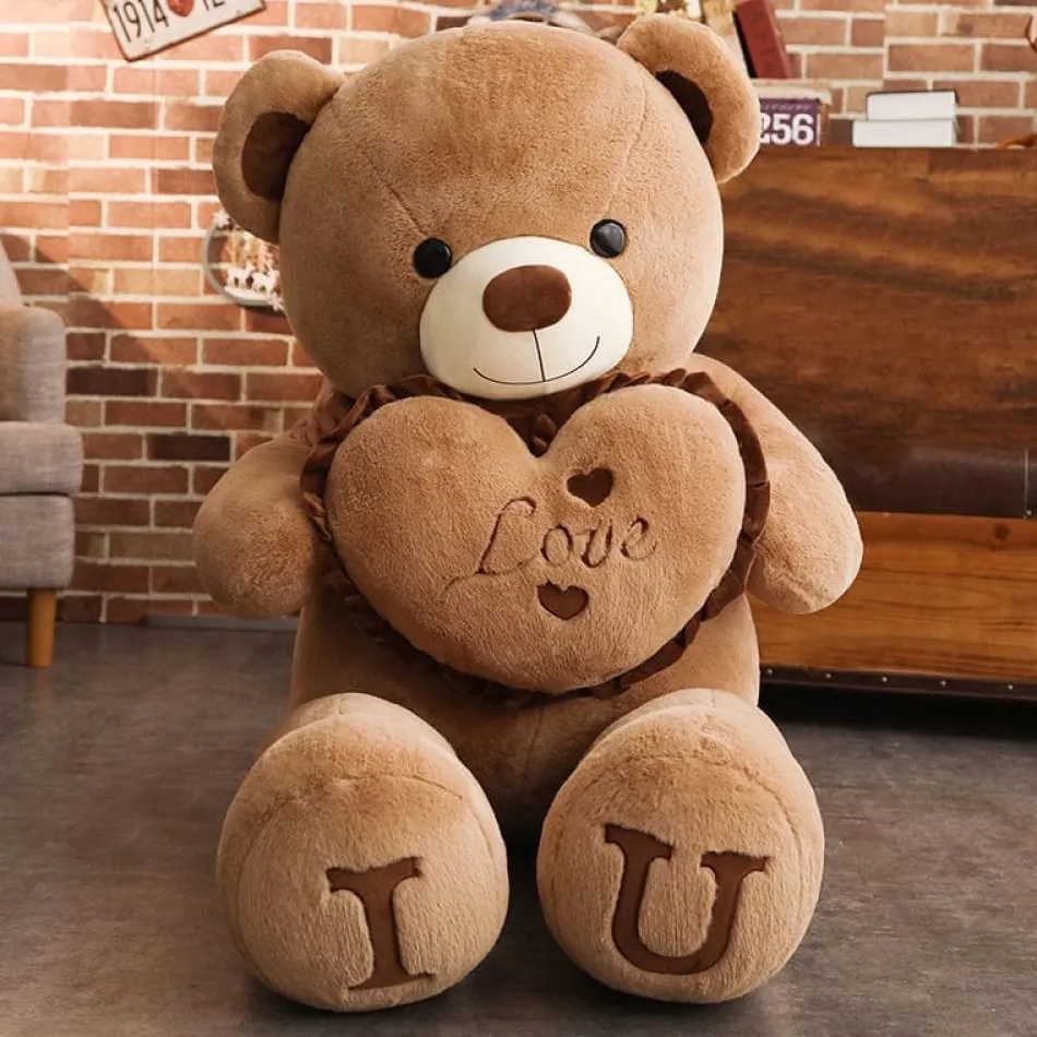 Best La compagnie de la peluche Ours en peluche géant moelleux et doux