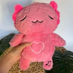 La compagnie de la peluche Peluche axolotl rose douce veilleuse musicale enfant