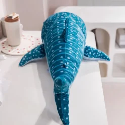 Outlet La compagnie de la peluche Peluche baleine à bosse bleue