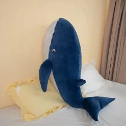 Sale La compagnie de la peluche Peluche baleine bleue à la bouche ouverte