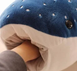 Best La compagnie de la peluche Peluche baleine requin bleu à points blancs