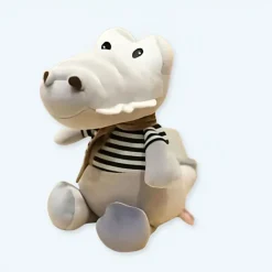 Discount La compagnie de la peluche Peluche bébé crocodile grise