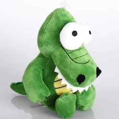 Sale La compagnie de la peluche Peluche bébé crocodile verte
