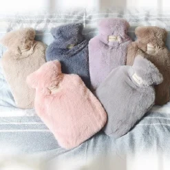 New La compagnie de la peluche Peluche bouillotte à fourrure