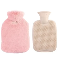 New La compagnie de la peluche Peluche bouillotte à fourrure