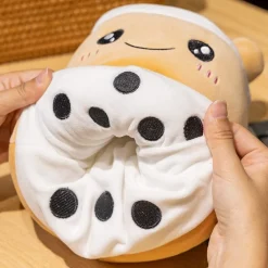 Outlet La compagnie de la peluche Peluche bubble tea réversible gentil ou méchant