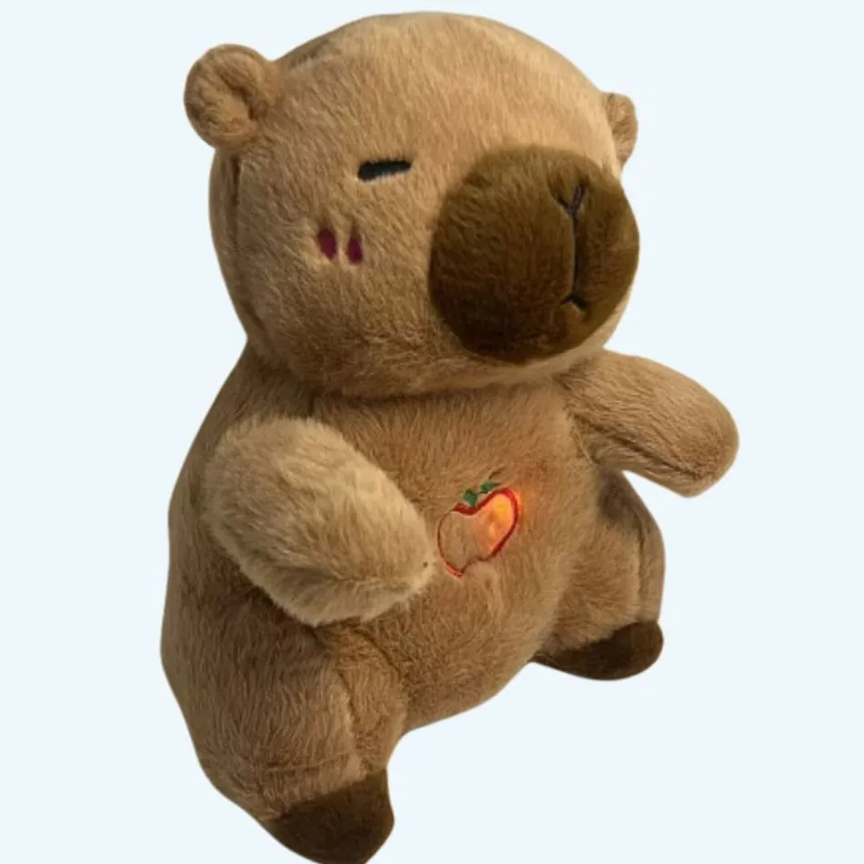 Outlet La compagnie de la peluche Peluche capybara qui respire berceuses bruits blancs