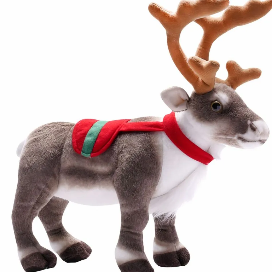 La compagnie de la peluche Peluche cerf de Noël douce enfant cadeau festif chaleureux