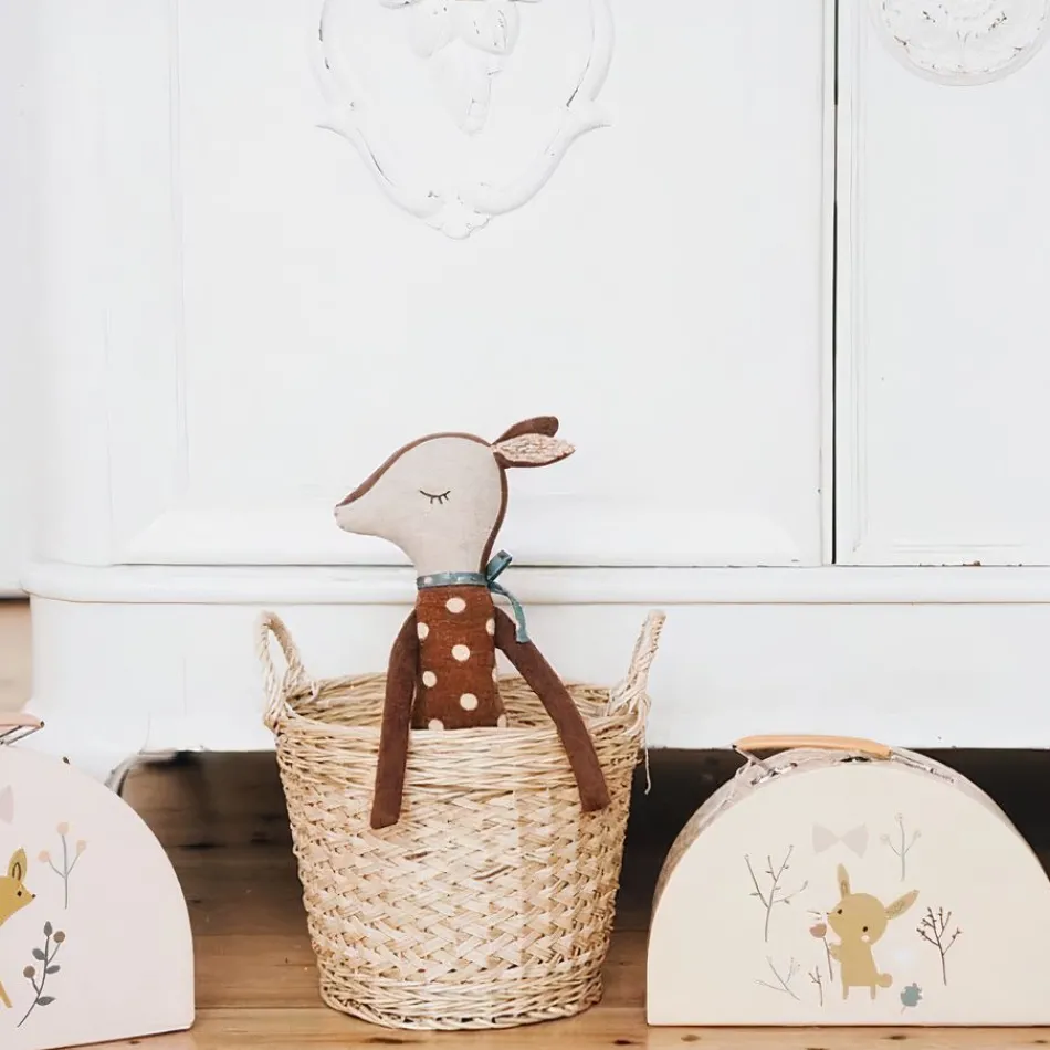 Sale La compagnie de la peluche Peluche cerf doux hiver enfant câlin en velours