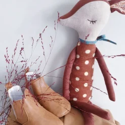 Sale La compagnie de la peluche Peluche cerf doux hiver enfant câlin en velours