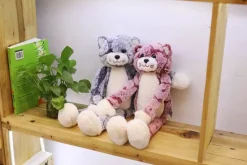 New La compagnie de la peluche Peluche chat assis gris