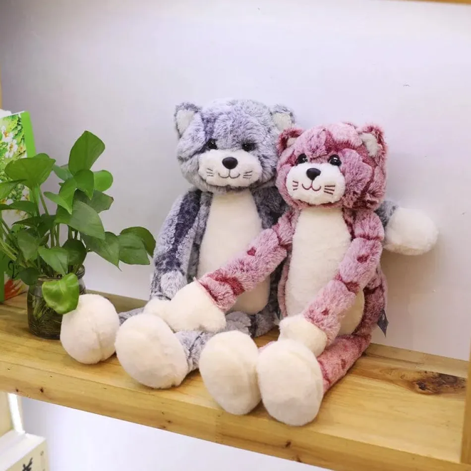 Online La compagnie de la peluche Peluche chat assis rose