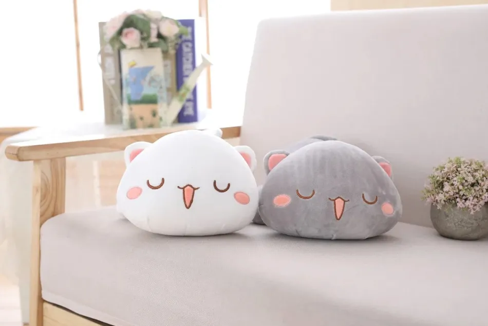 Sale La compagnie de la peluche Peluche chat coloré bouche ouverte