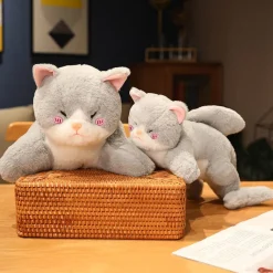 New La compagnie de la peluche Peluche chat croisé avec un requin
