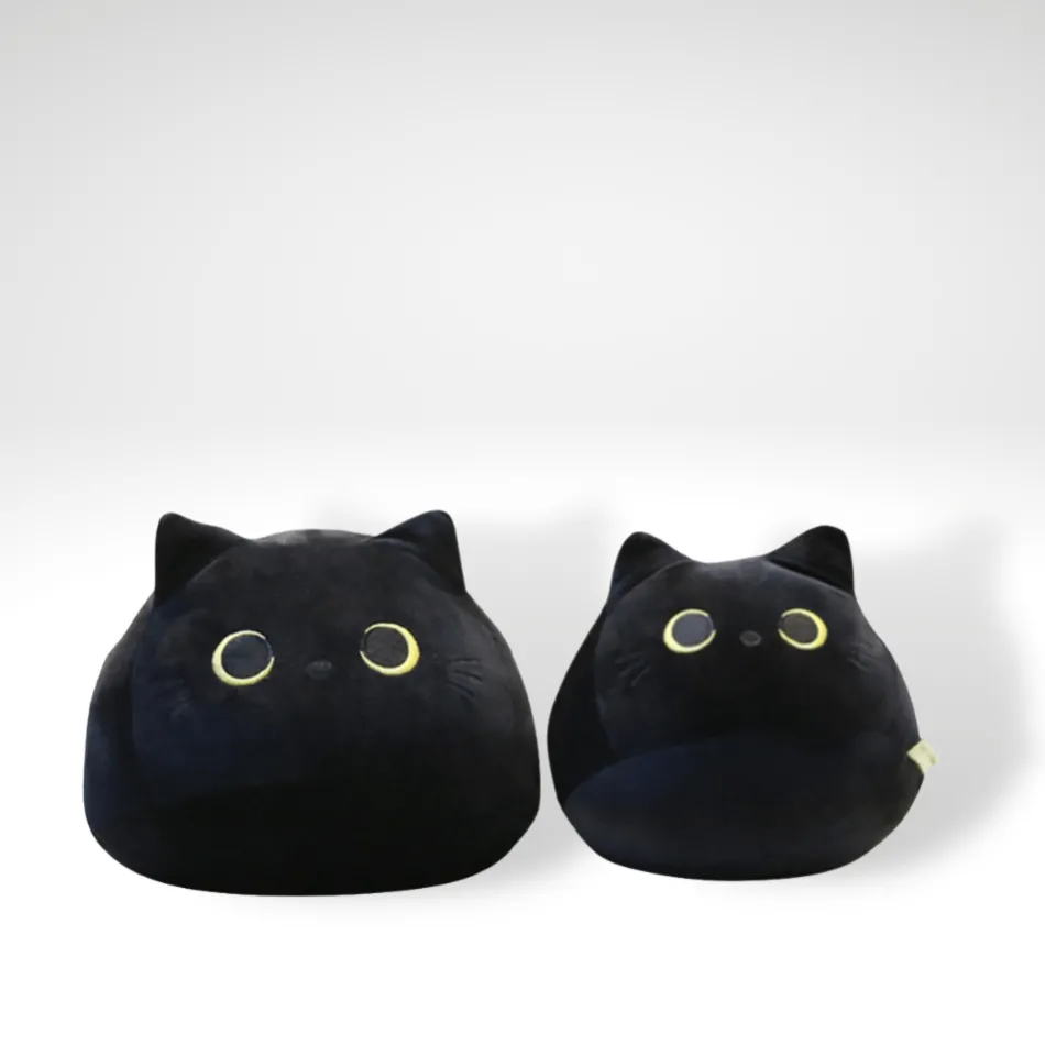 Clearance La compagnie de la peluche Peluche chat noir passif rondelet