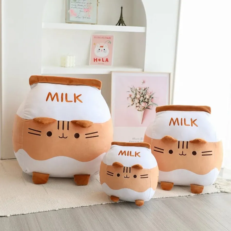 Discount La compagnie de la peluche Peluche chat squishmallow brique de lait chocolat