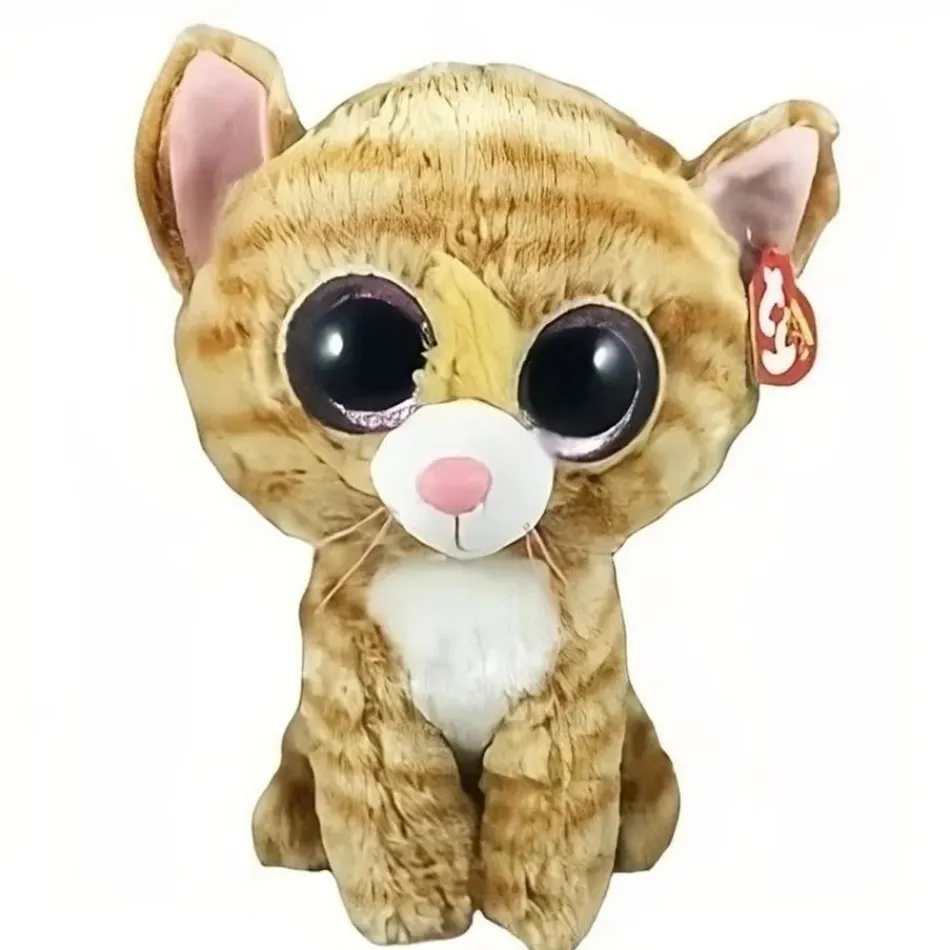 New La compagnie de la peluche Peluche chaton rayé doux câlin enfant moelleux hiver