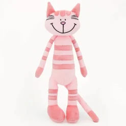 Clearance La compagnie de la peluche Peluche chaton rose tigré douce câline enfant jouet