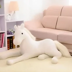 Outlet La compagnie de la peluche Peluche cheval blanc doux câlin enfant univers équestre