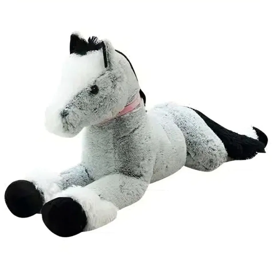 Clearance La compagnie de la peluche Peluche cheval bleu gris douillet enfant chambre rêve