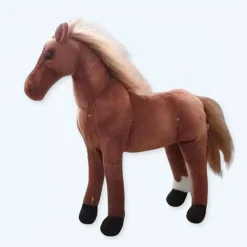 Sale La compagnie de la peluche Peluche cheval marron doux enfant câlin décor chambre