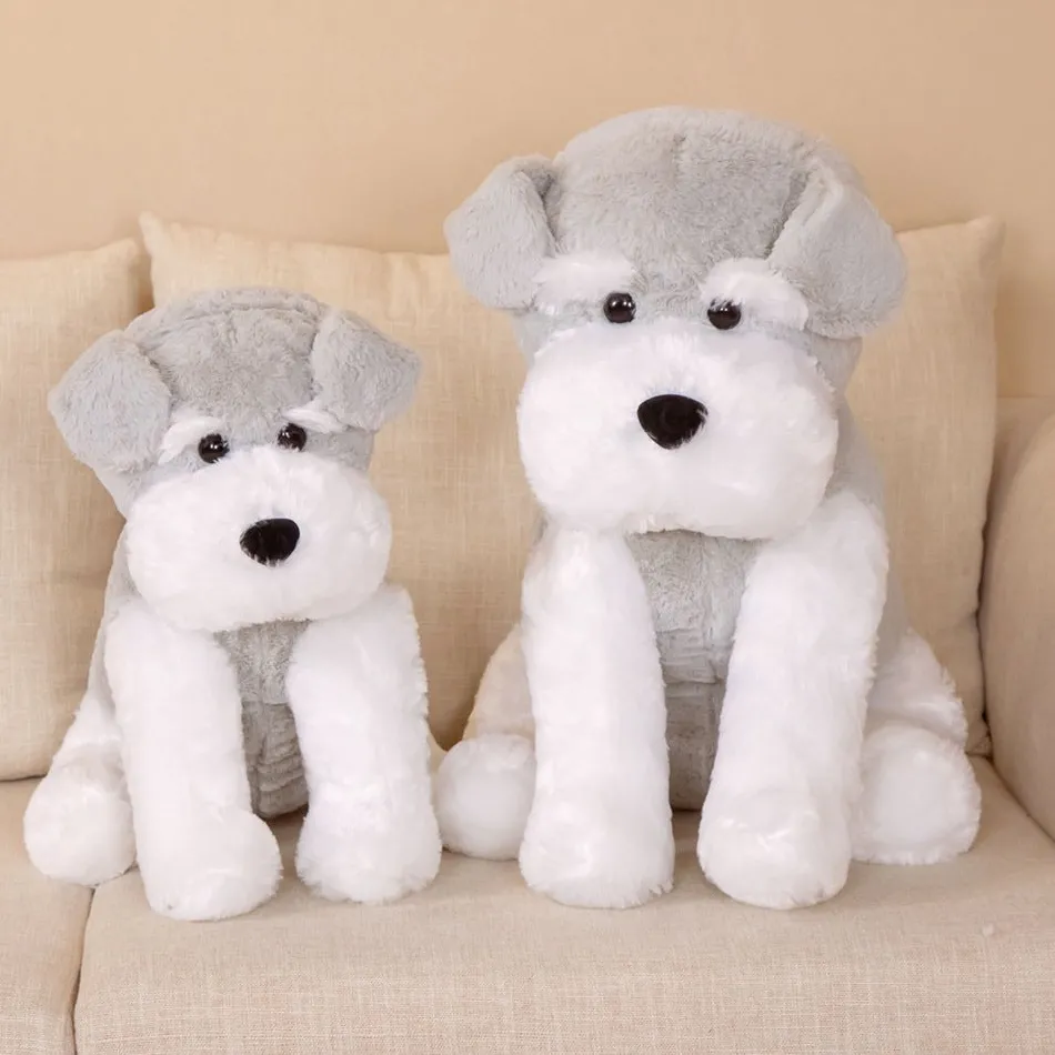 Sale La compagnie de la peluche Peluche chien assis blanc et gris