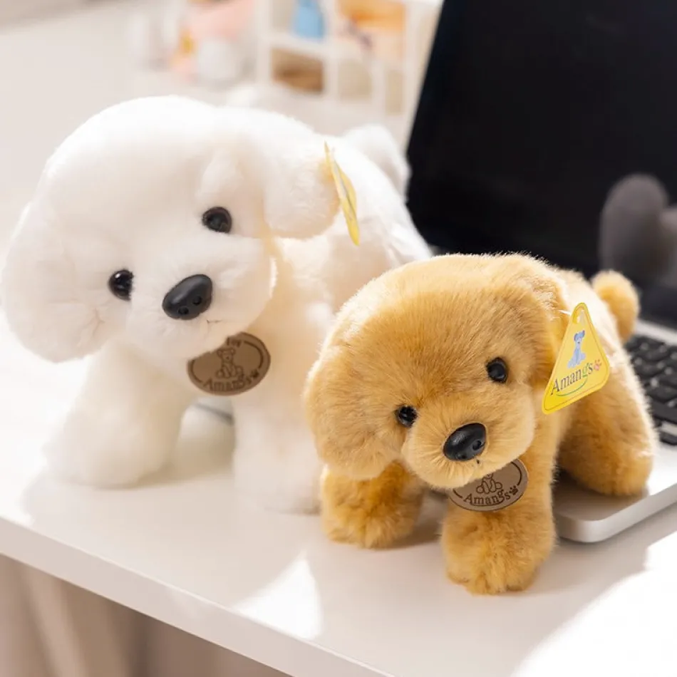 Best La compagnie de la peluche Peluche chien golden retriever doré mignonne