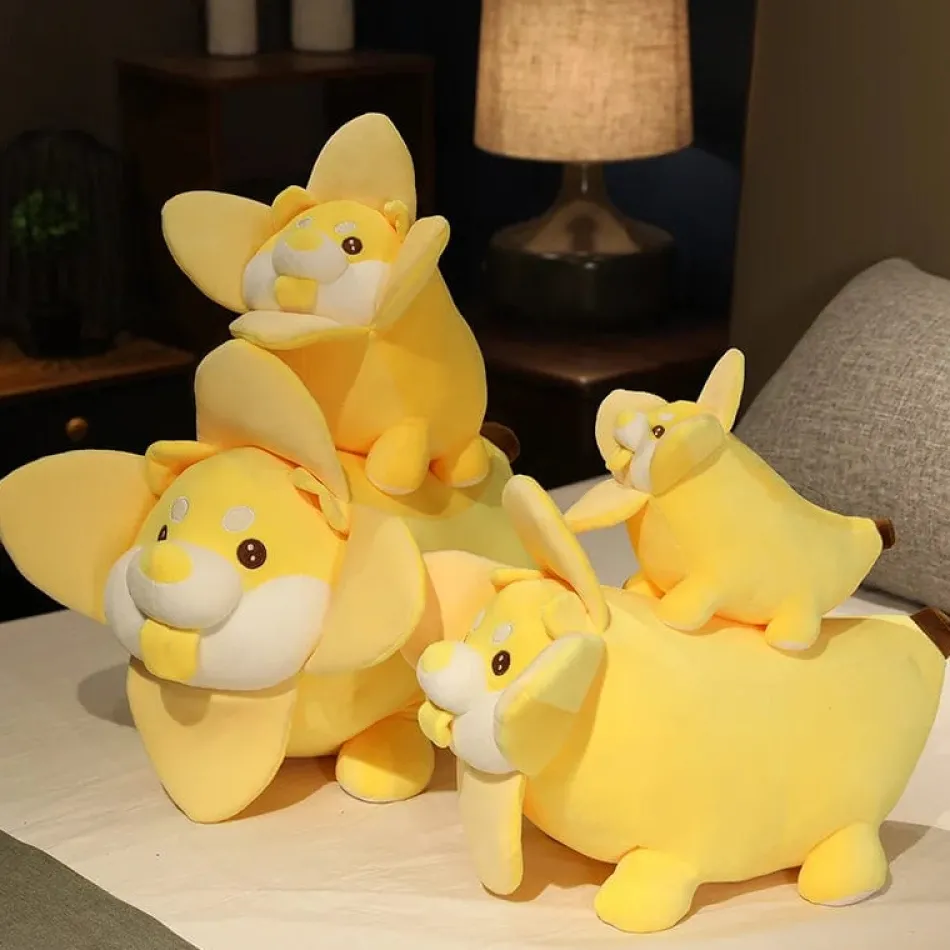 New La compagnie de la peluche Peluche chien shiba inu dans une banane