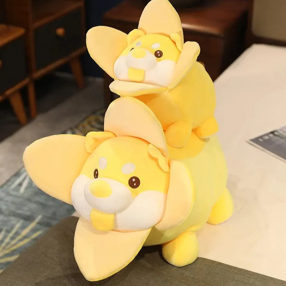 New La compagnie de la peluche Peluche chien shiba inu dans une banane