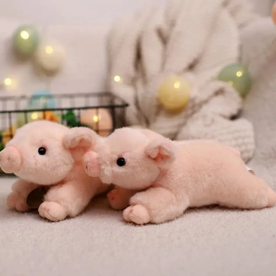 Discount La compagnie de la peluche Peluche cochon réaliste et douce