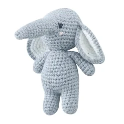 Outlet La compagnie de la peluche Peluche crochet éléphant aux oreilles tombantes
