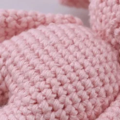 La compagnie de la peluche Peluche crochet éléphant tout rose