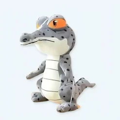 La compagnie de la peluche Peluche crocodile gris doux enfant câlin jungle