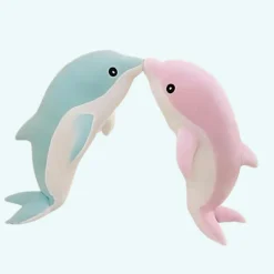 Hot La compagnie de la peluche Peluche dauphin océan doux câlin enfant pelage bleu