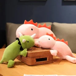Hot La compagnie de la peluche Peluche dinosaure avec crinière et cornes