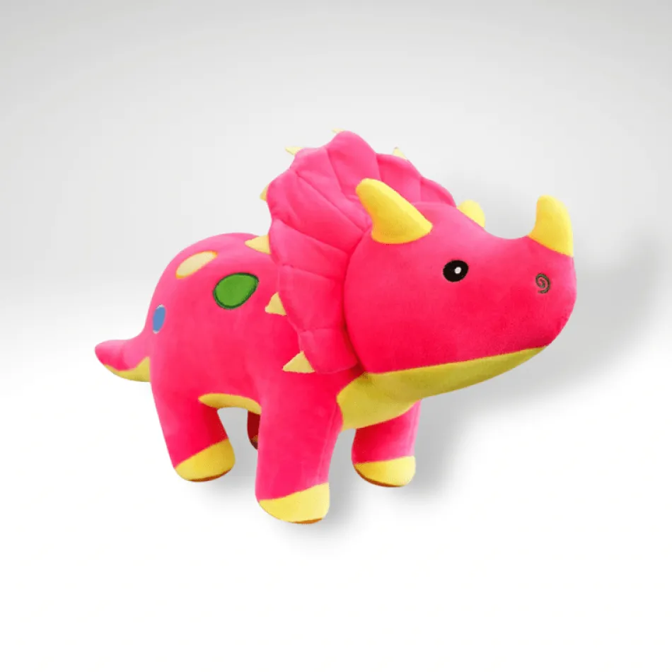 Discount La compagnie de la peluche Peluche dinosaure triceratops aux couleurs vives