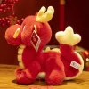 Hot La compagnie de la peluche Peluche dragon chinois à cornes rouge