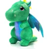 Hot La compagnie de la peluche Peluche dragon vert au ventre brillant