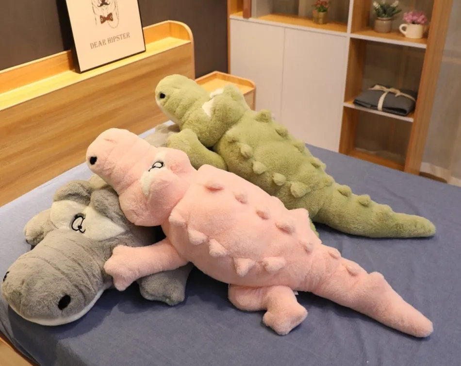La compagnie de la peluche Peluche géante crocodile aux gros yeux