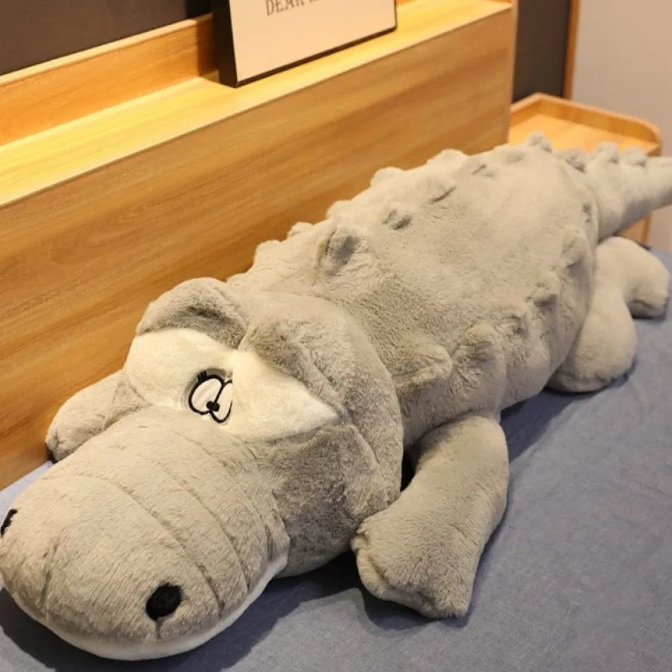 La compagnie de la peluche Peluche géante crocodile aux gros yeux