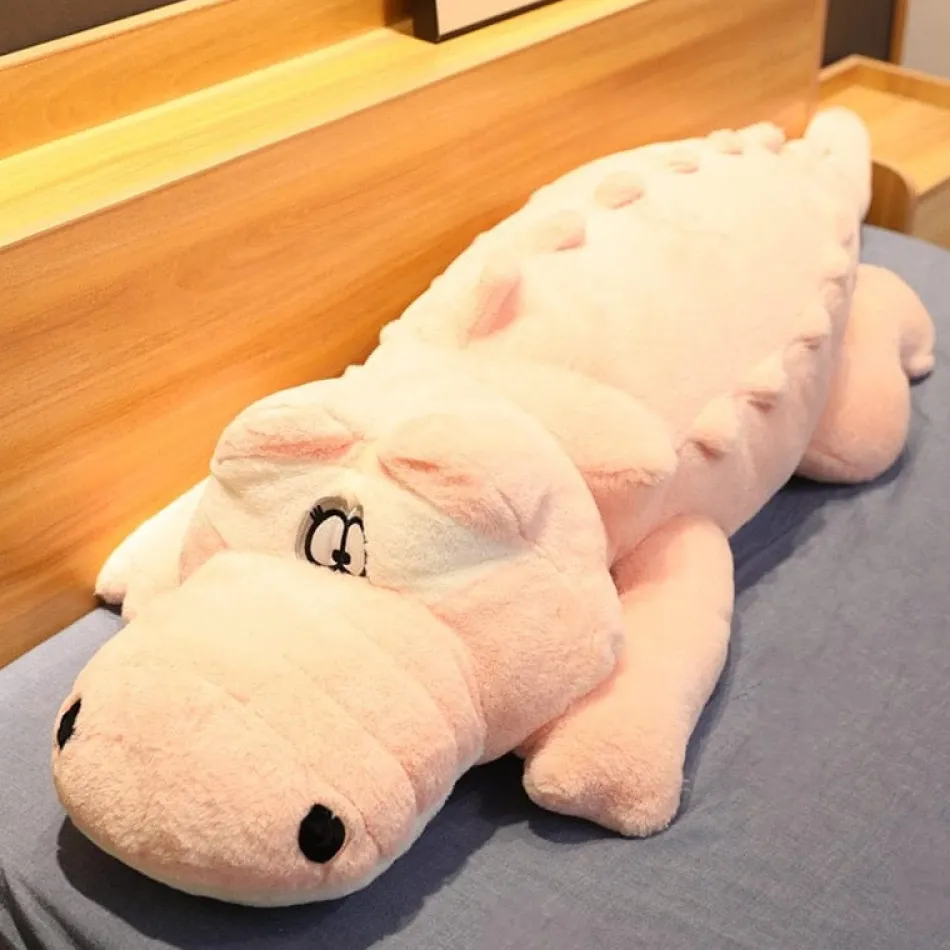 La compagnie de la peluche Peluche géante crocodile aux gros yeux