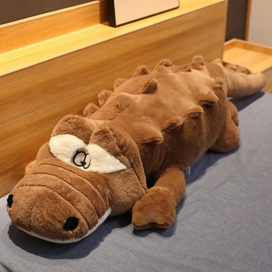 La compagnie de la peluche Peluche géante crocodile aux gros yeux